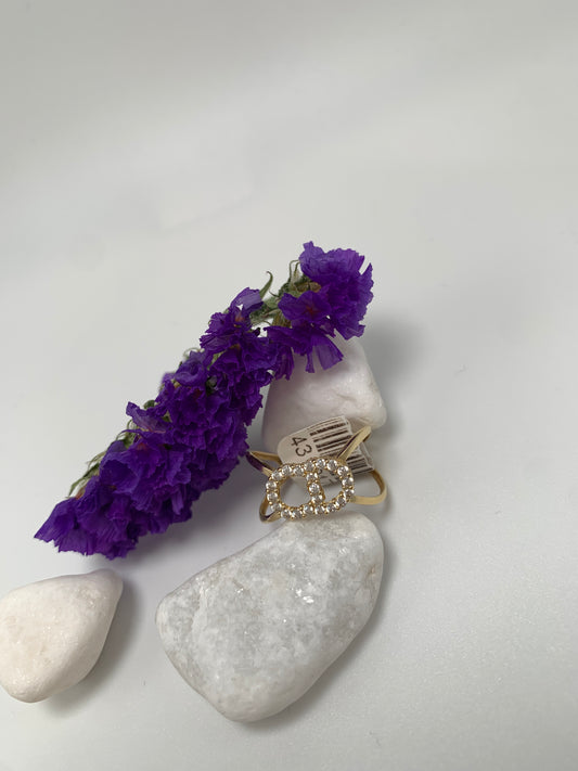 Anillo Con Inicial C y D