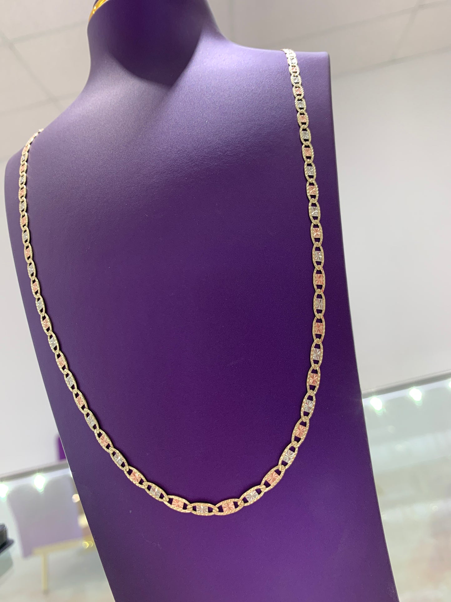 Cadena De Tres Oros 24"