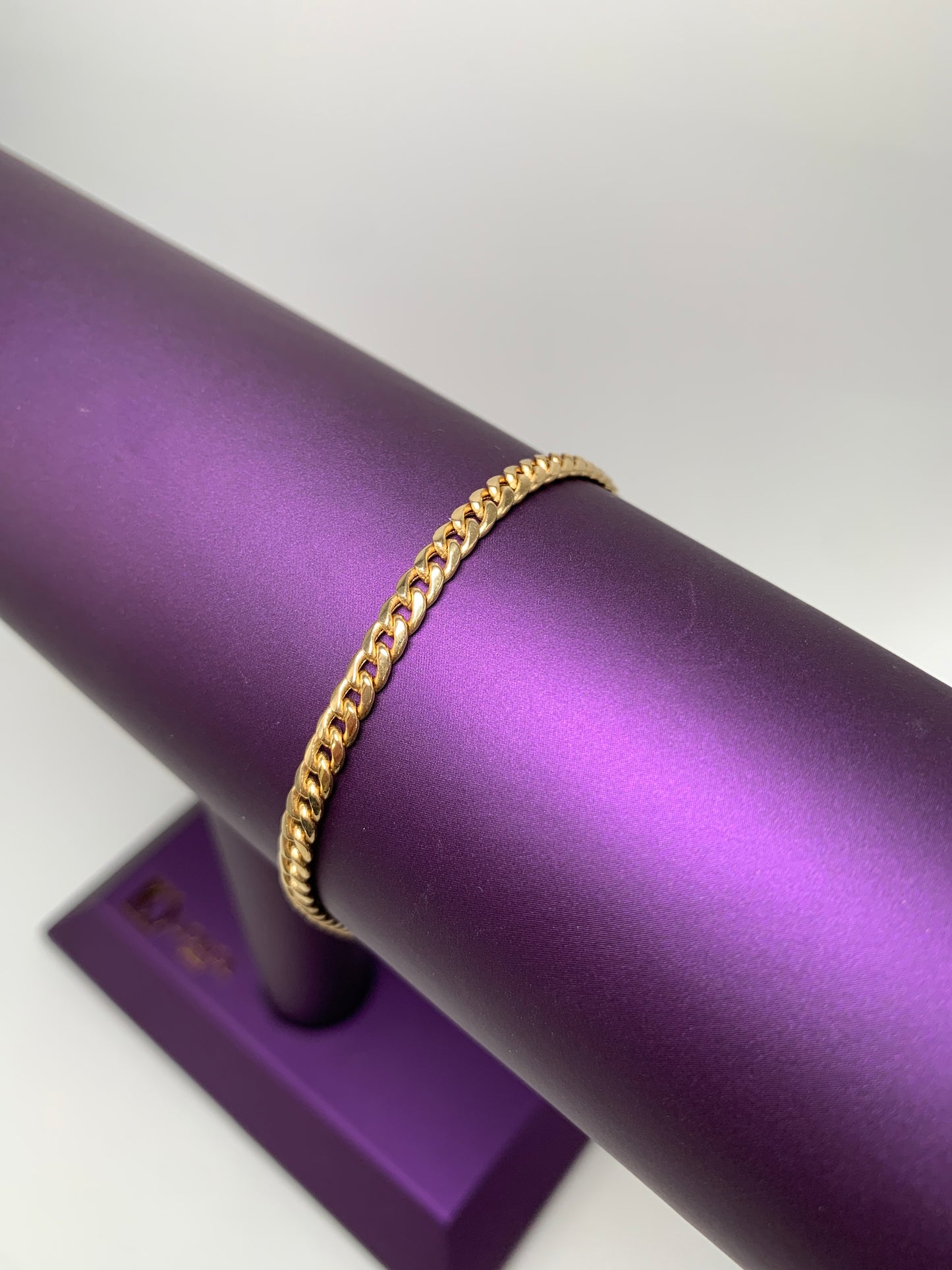 Semi-Solid Cuban Link Bracelet - 10K Gold (Women's)