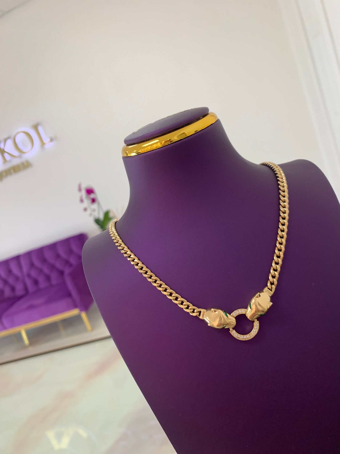 Gargantilla de Pantera 18"