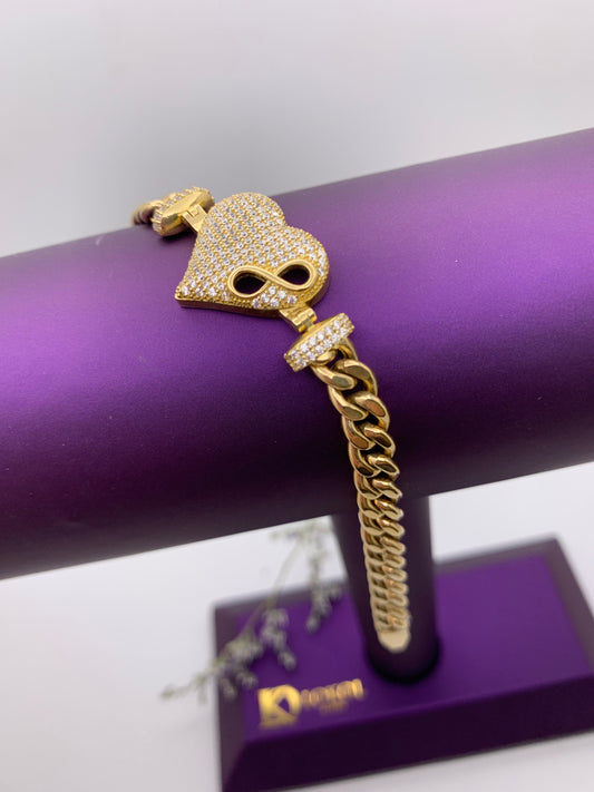 Heart and Infinity Bracelet