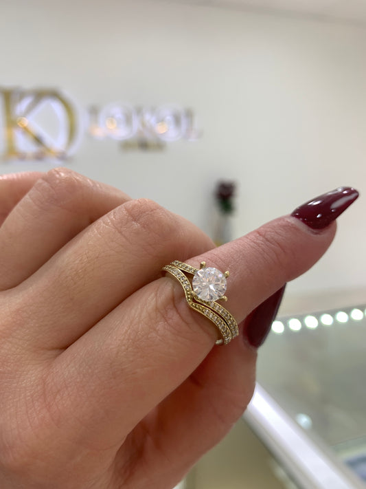 Wedding Duo Set 7" - 10K Gold Rings