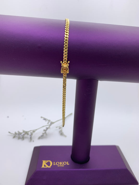 Cuban Solid Anklet 10.5" - 10K Gold
