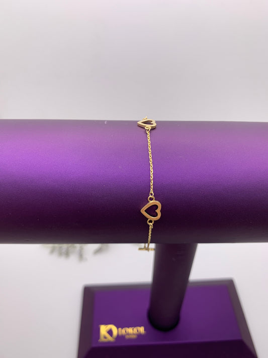 Hearts Bracelet 8"