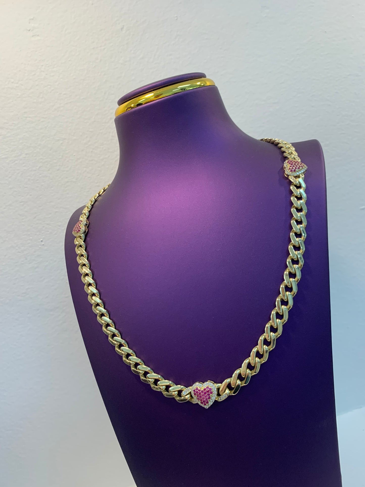 Gargantilla de 4 Corazon 18"