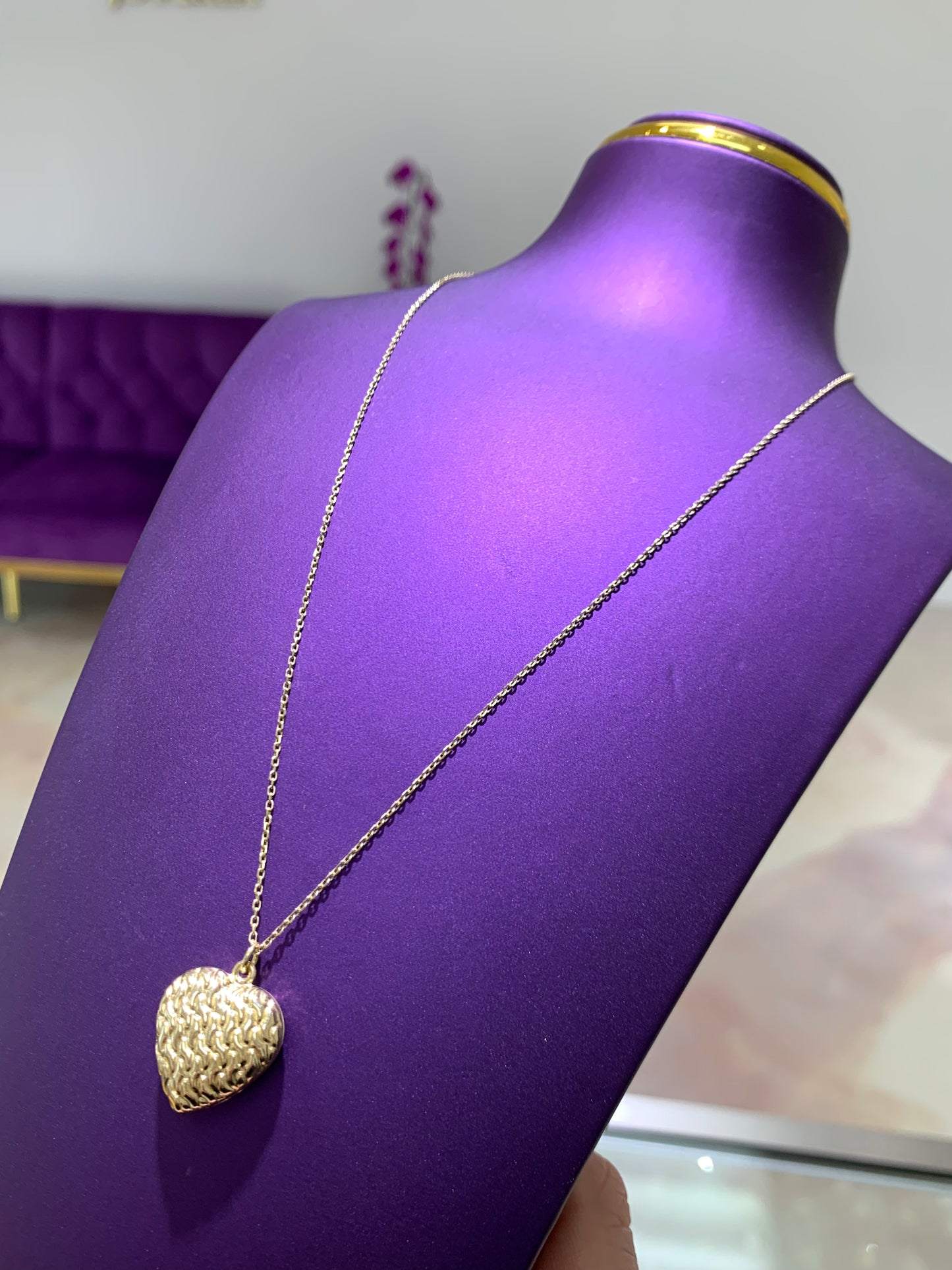 Cadena Delgada Con Dije De Corazon